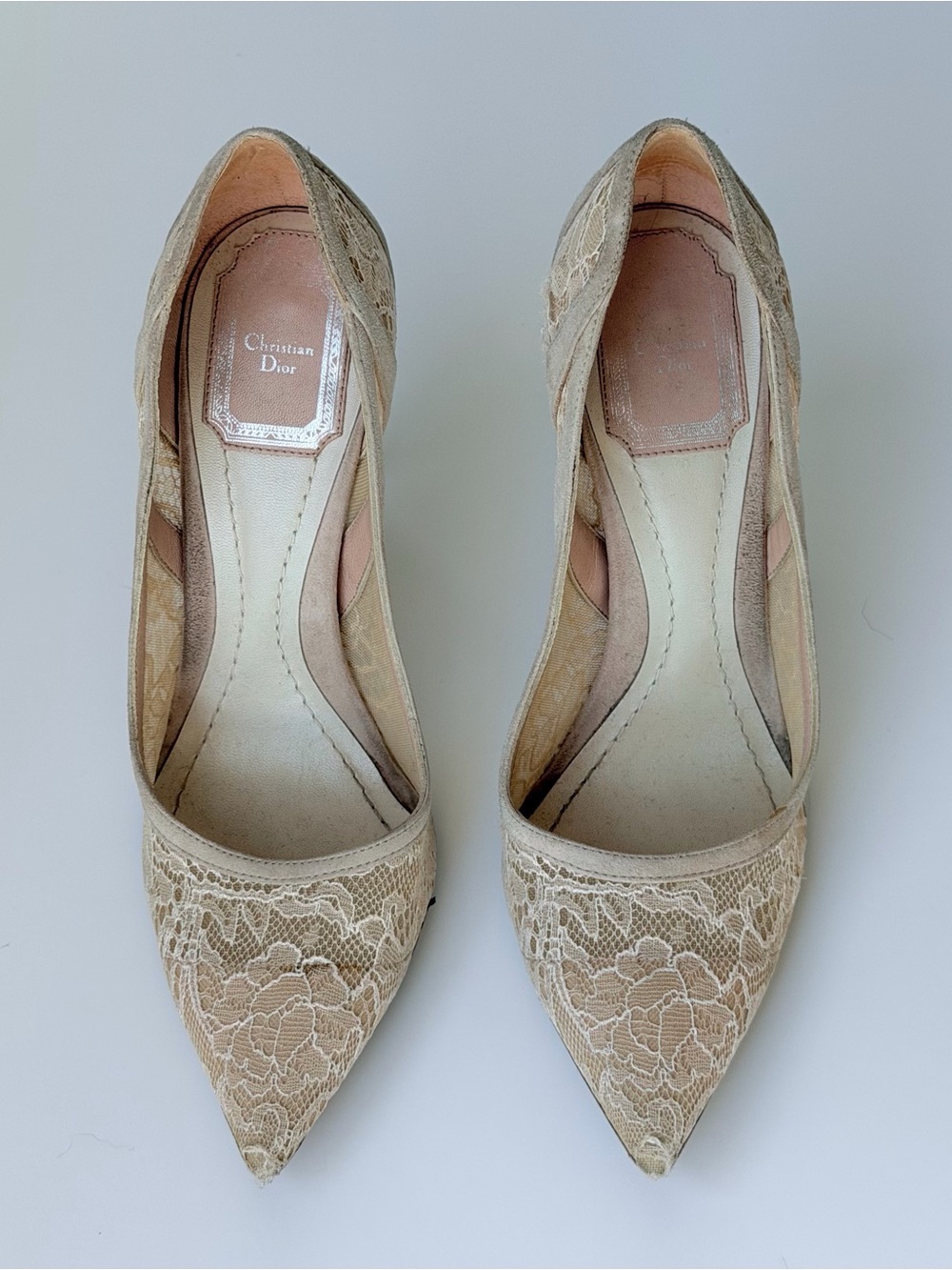 Christian Dior Lace Suede Lingerie Pumps - Picture 4 of 8